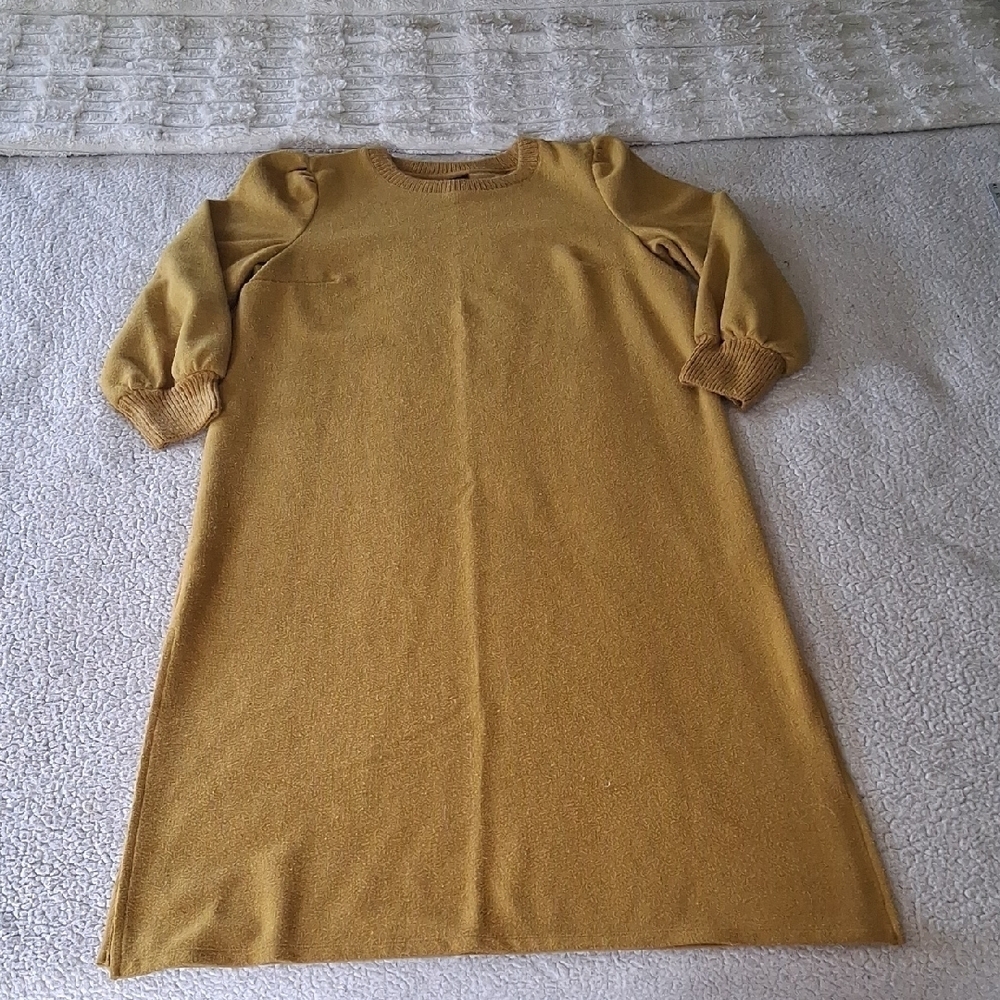 Who What Wear Gold Midi Dress